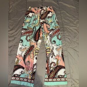 Melissa Colorful Paisley Wide Leg Pants